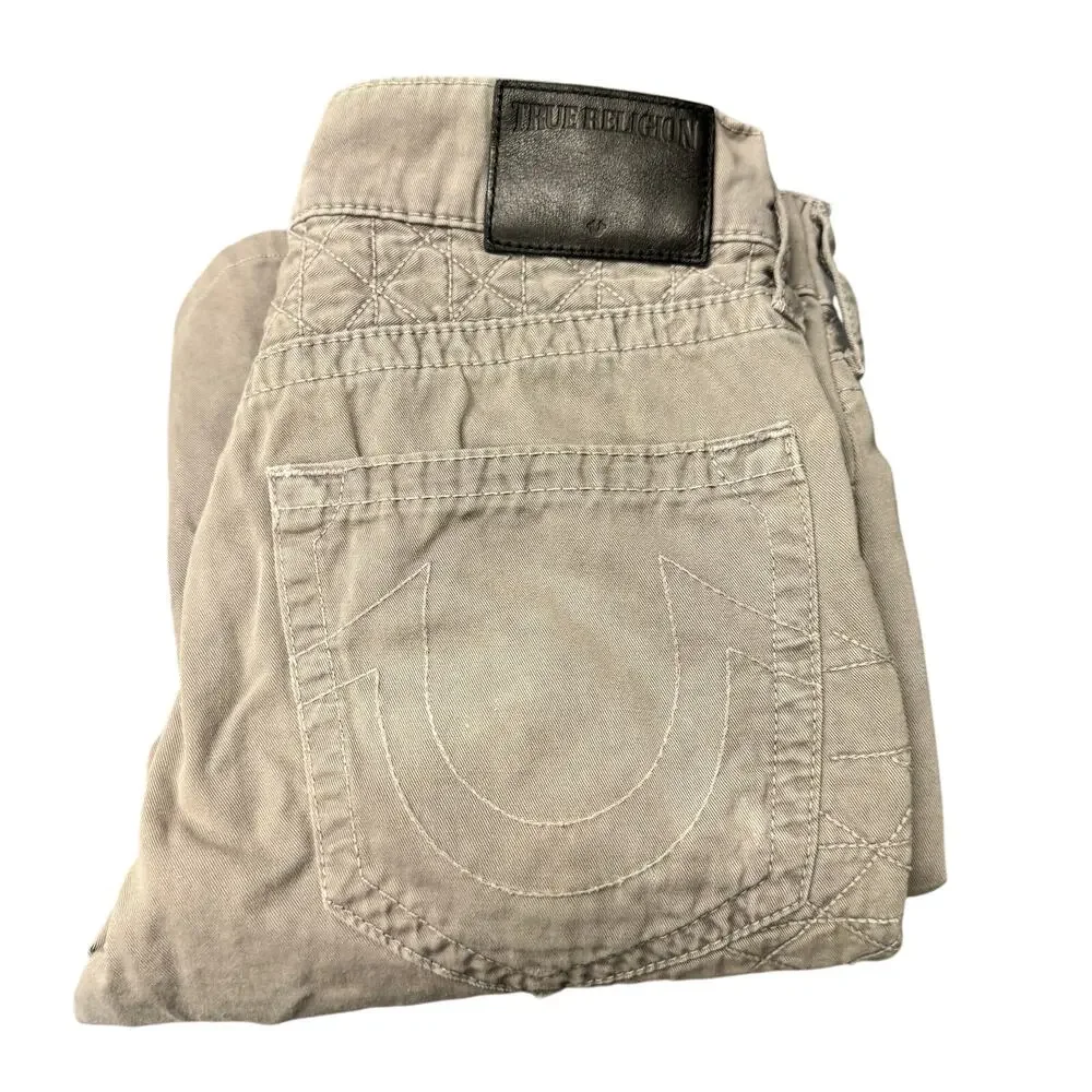 True Religion Jeans Dean Geo Quilted Patch‎ Gray Denim Mens 29 (30x29 ACTUAL)